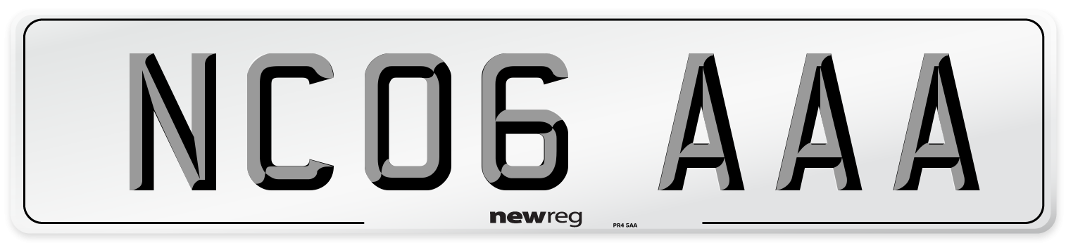 NC06 AAA Number Plate from New Reg